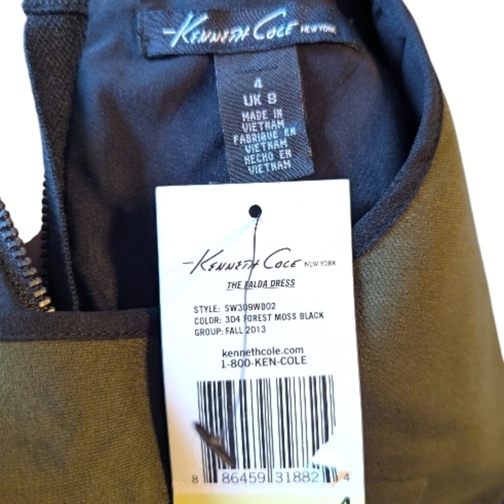 NWT Kenneth Cole New York Olive Pencil Dress 4 - Picture 5 of 5
